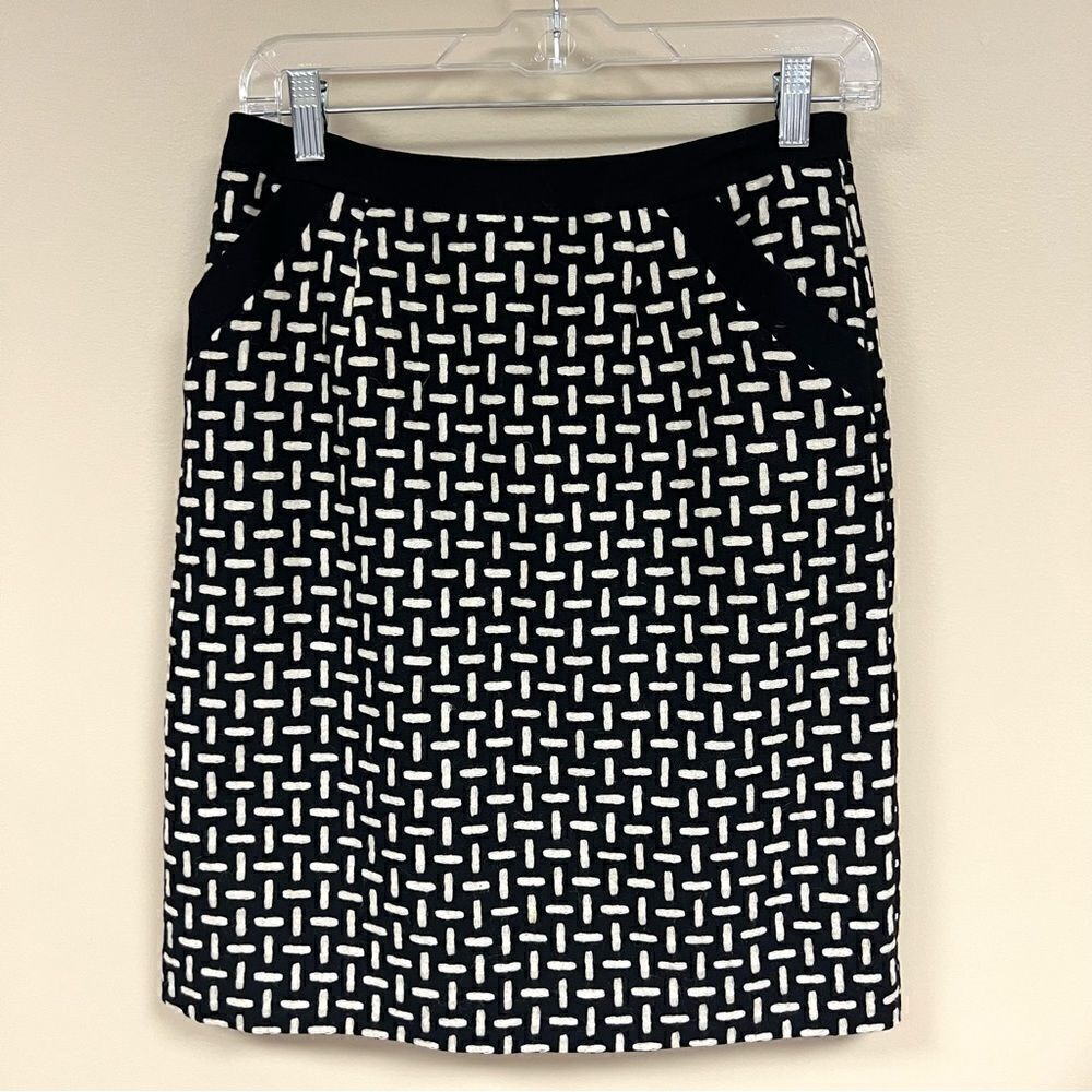 Talbots wool geometric pattern pencil skirt Sz 6